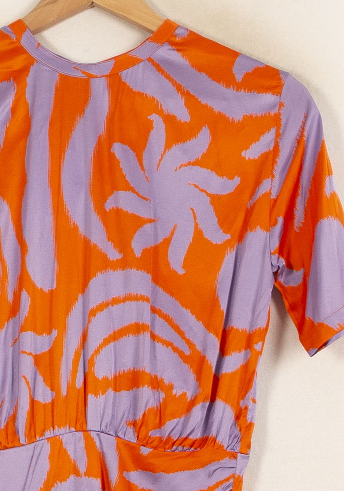 Robe Courte Orange et Violette - Taille XS/34 de la marque Sessùn | PARAD44929 - Vendu par Paradigme - Image 3