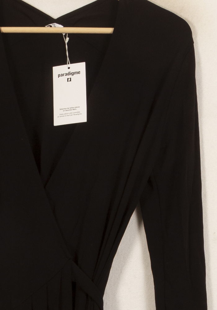 Robe Portefeuille Noire - Taille S/36 de la marque Filippa K | PARAD63458 - Vendu par Paradigme - Image 3