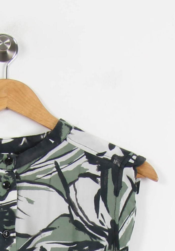 Blouse Verte et Noire - Taille L/40 de la marque La Fée Maraboutée | PARAD62341 - Vendu par Paradigme - Image 3