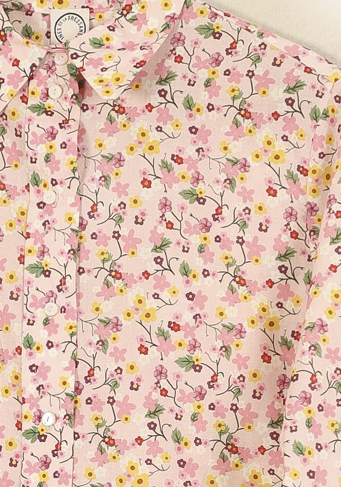 Chemise Fleurie Rose et Jaune - Taille S/36 de la marque Ines de la Fressange Paris | PARAD67898 - Vendu par Paradigme - Image 3