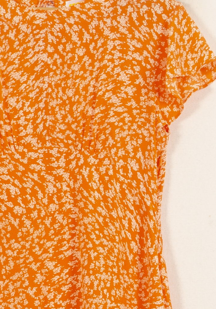 Robe Courte Orange et Blanche - Taille M/38 de la marque From Future | PARAD63794 - Vendu par Paradigme - Image 3