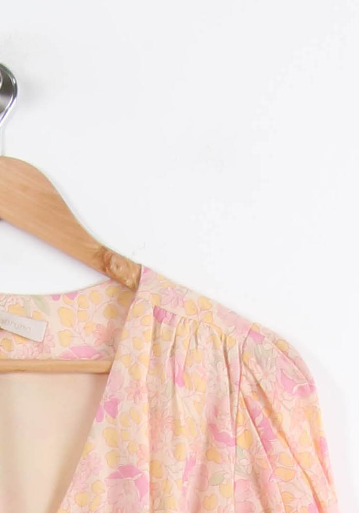 Robe Portefeuille Rose et Jaune - Taille M/38 de la marque Vanessa Bruno | PARAD65056 - Vendu par Paradigme - Image 3