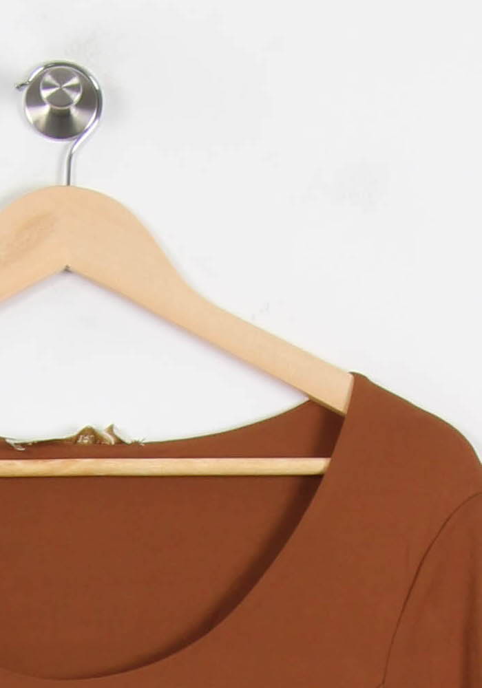 Robe Midi Marron - Taille T.U. de la marque Vanessa Bruno | PARAD54743 - Vendu par Paradigme - Image 3