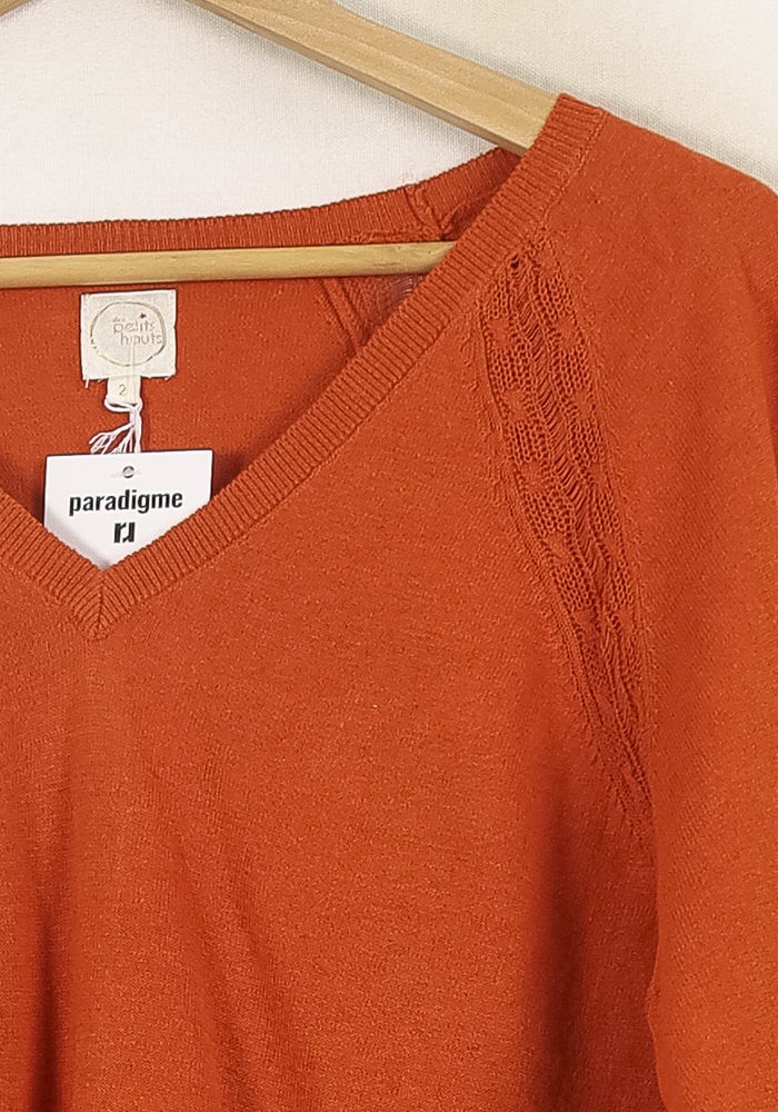 Pull Orange - Taille M/38 de la marque Des petits hauts | PARAD69414 - Vendu par Paradigme - Image 3
