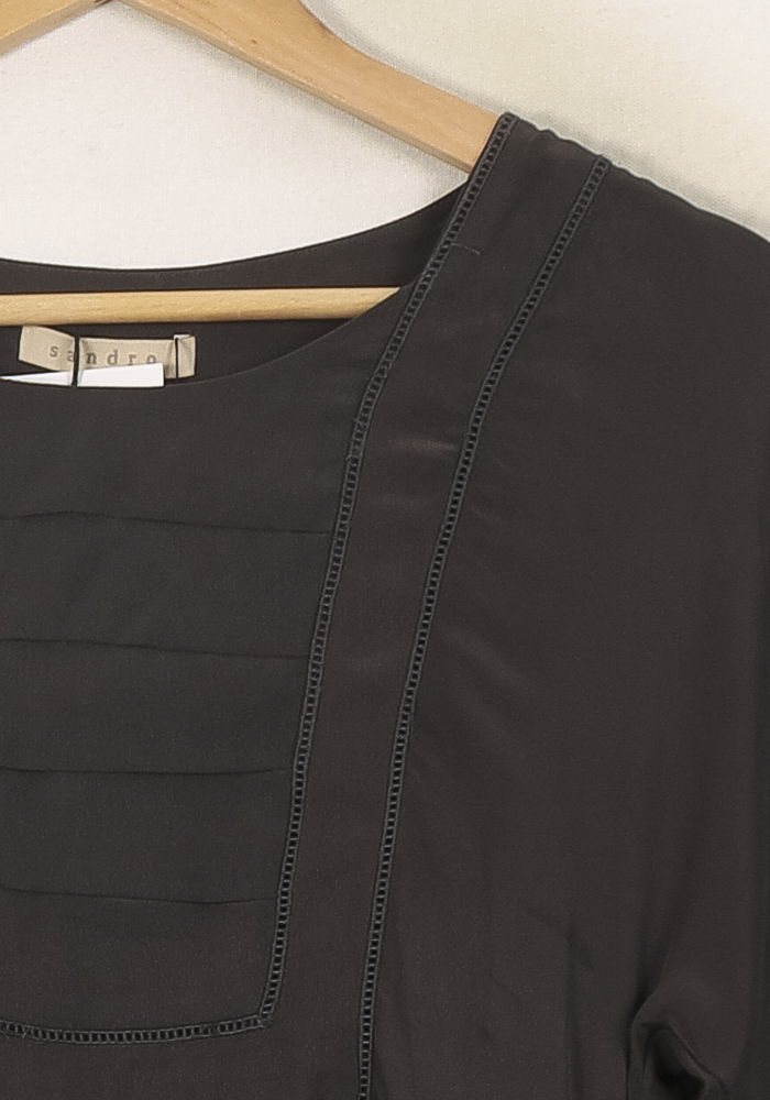 Robe Midi Marron - Taille S/36 de la marque Sandro | PARAD69215 - Vendu par Paradigme - Image 3