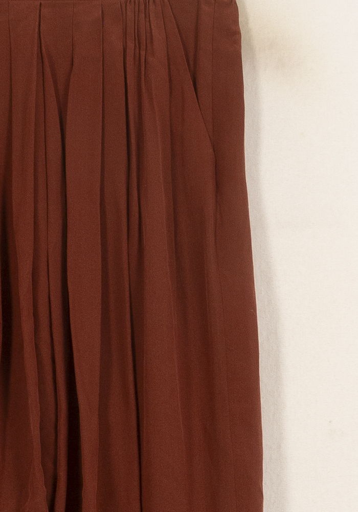 Jupe Plissée Marron - Taille XS/34 de la marque Vanessa Bruno | PARAD51487 - Vendu par Paradigme - Image 3