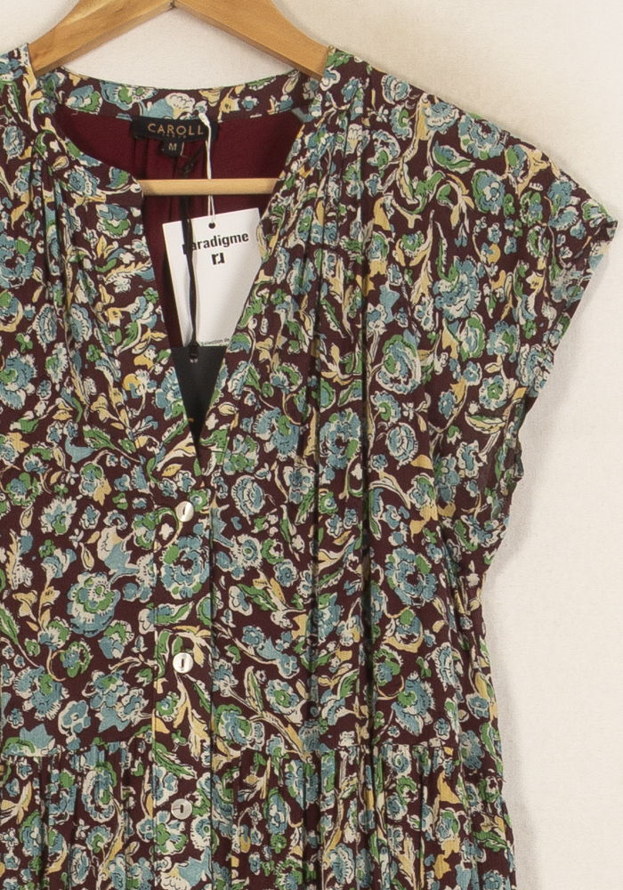Blouse Verte et Marron - Taille S/36 de la marque Caroll | PARAD64151 - Vendu par Paradigme - Image 3