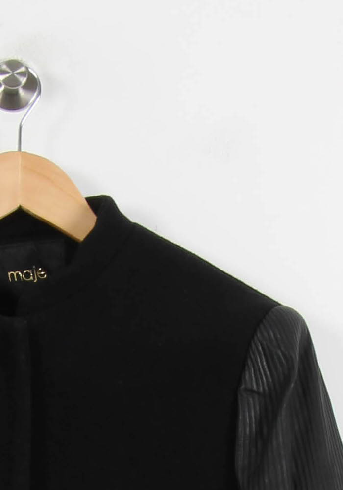 Manteau Noir - Taille M/38 de la marque Maje | PARAD66895 - Vendu par Paradigme - Image 3