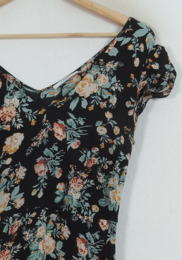 Robe Longue Noire et Fleurie - Taille S/36 de la marque ZAPA | PARAD53232 - Vendu par Paradigme - Image 3