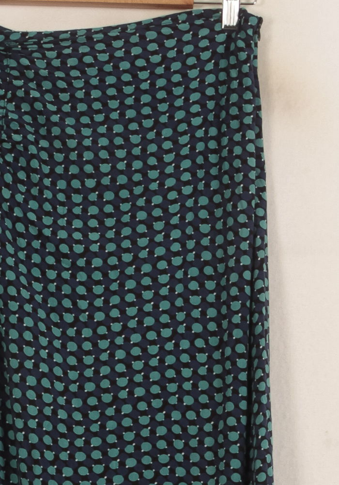 Jupe Portefeuille Bleue et Verte - Taille L/40 de la marque La Fée Maraboutée | PARAD63885 - Vendu par Paradigme - Image 3
