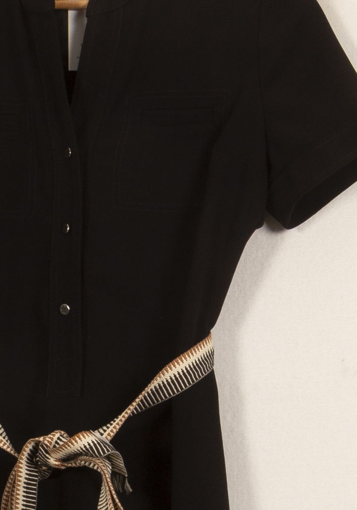 Robe Chemise Noire - Taille S/36 de la marque Claudie Pierlot | PARAD45998 - Vendu par Paradigme - Image 3