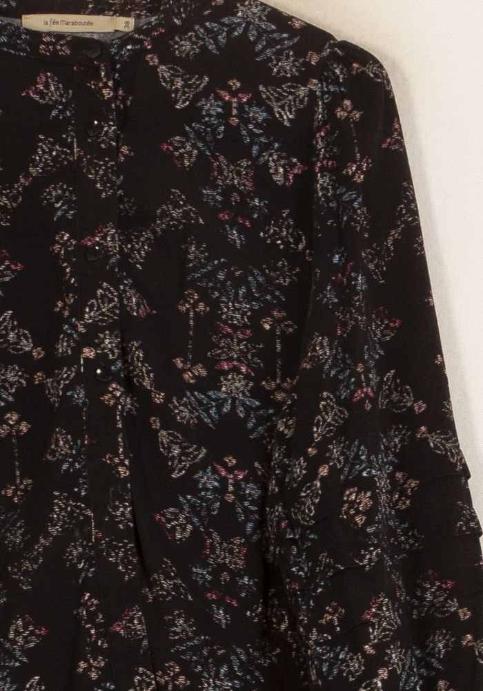 Blouse Noire - Taille M/38 de la marque La Fée Maraboutée | PARAD65011 - Vendu par Paradigme - Image 3