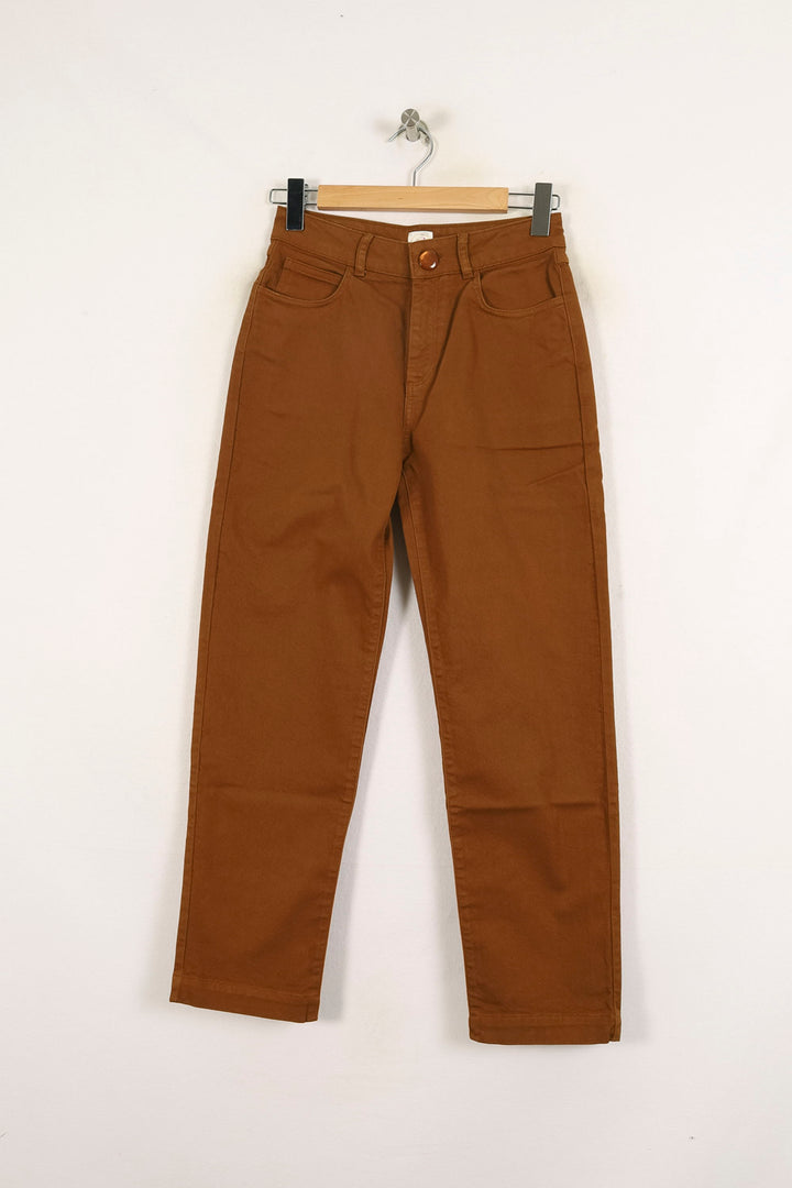 Jean Marron - Taille XS/34 de la marque Des petits hauts | PARAD73203 - Vendu par Paradigme - Image 2