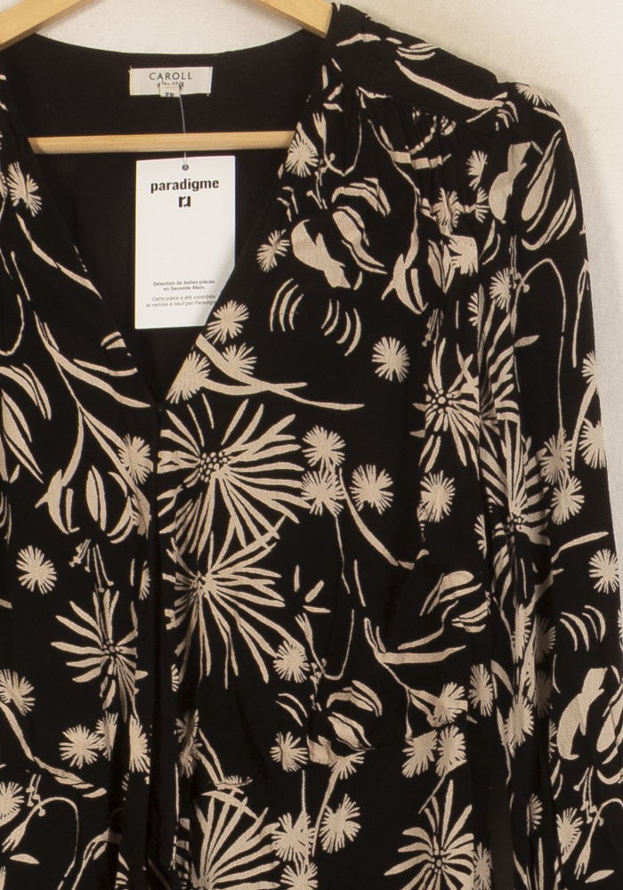 Robe Noire et Beige - Taille XL/42 de la marque Caroll | PARAD53990 - Vendu par Paradigme - Image 3