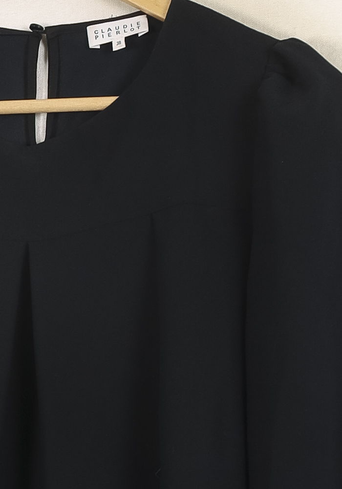 Robe Droite Bleue - Taille M/38 de la marque Claudie Pierlot | PARAD52909 - Vendu par Paradigme - Image 3