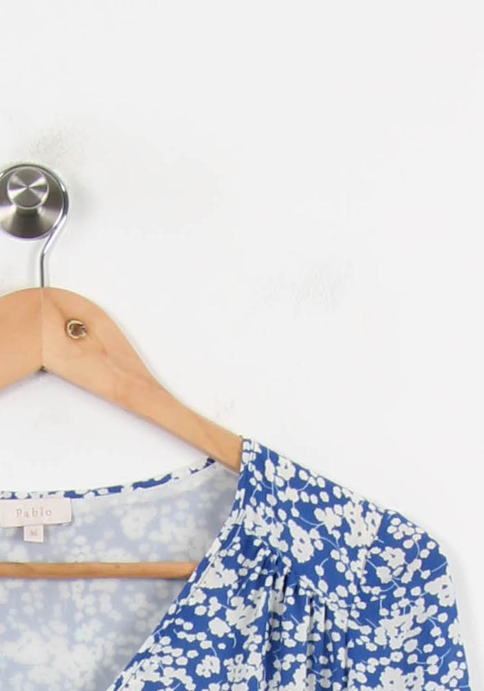 Blouse Bleue et Blanche - Taille S/36 de la marque Pablo | PARAD50879 - Vendu par Paradigme - Image 3