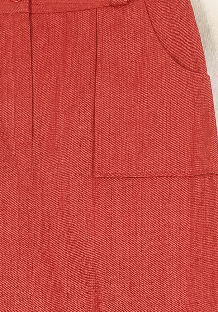 Jupe Droite Rouge - Taille S/36 de la marque Ines de la Fressange Paris | PARAD69038 - Vendu par Paradigme - Image 3
