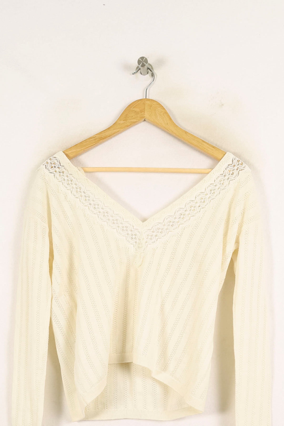 Pull Blanc - Taille XS/34 de la marque Sézane | PARAD73179 - Vendu par Paradigme - Image 4