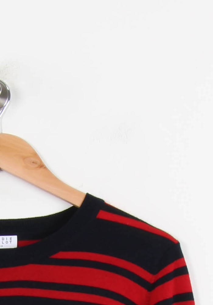 Pull Rouge et Noir - Taille L/40 de la marque Claudie Pierlot | PARAD51861 - Vendu par Paradigme - Image 3
