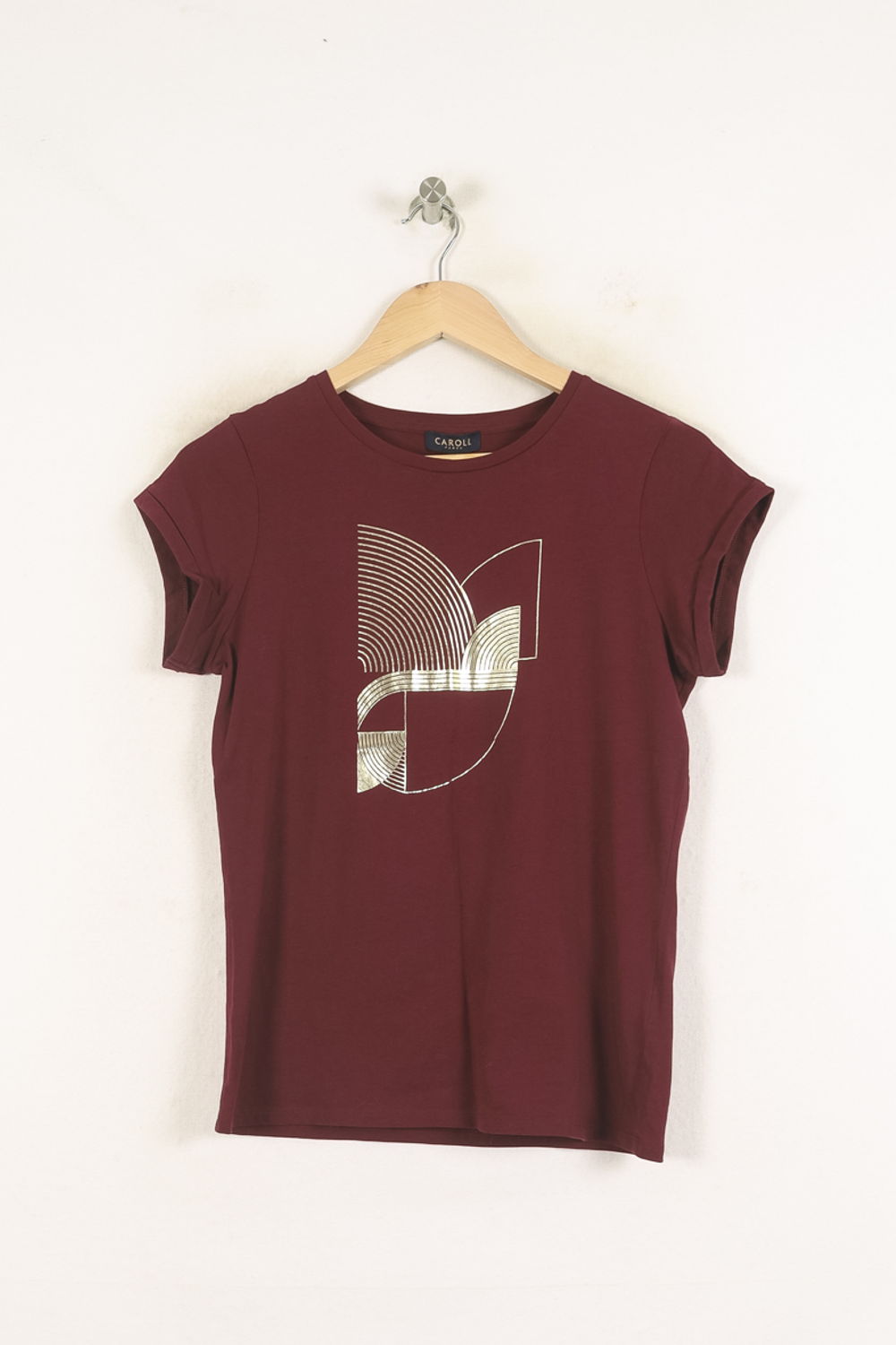 Tee-shirt Bordeaux - Taille S/36 de la marque Caroll | PARAD37377 - Vendu par Paradigme - Image 2