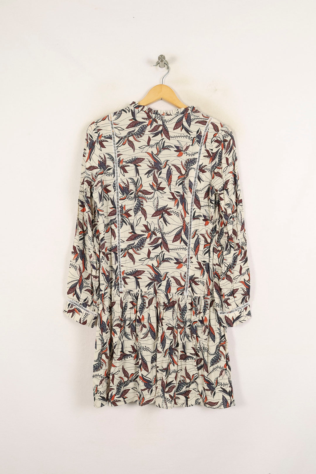 Robe Imprimée Beige et Rouge - Taille S/36 de la marque Bérénice | PARAD72913 - Vendu par Paradigme - Image 4