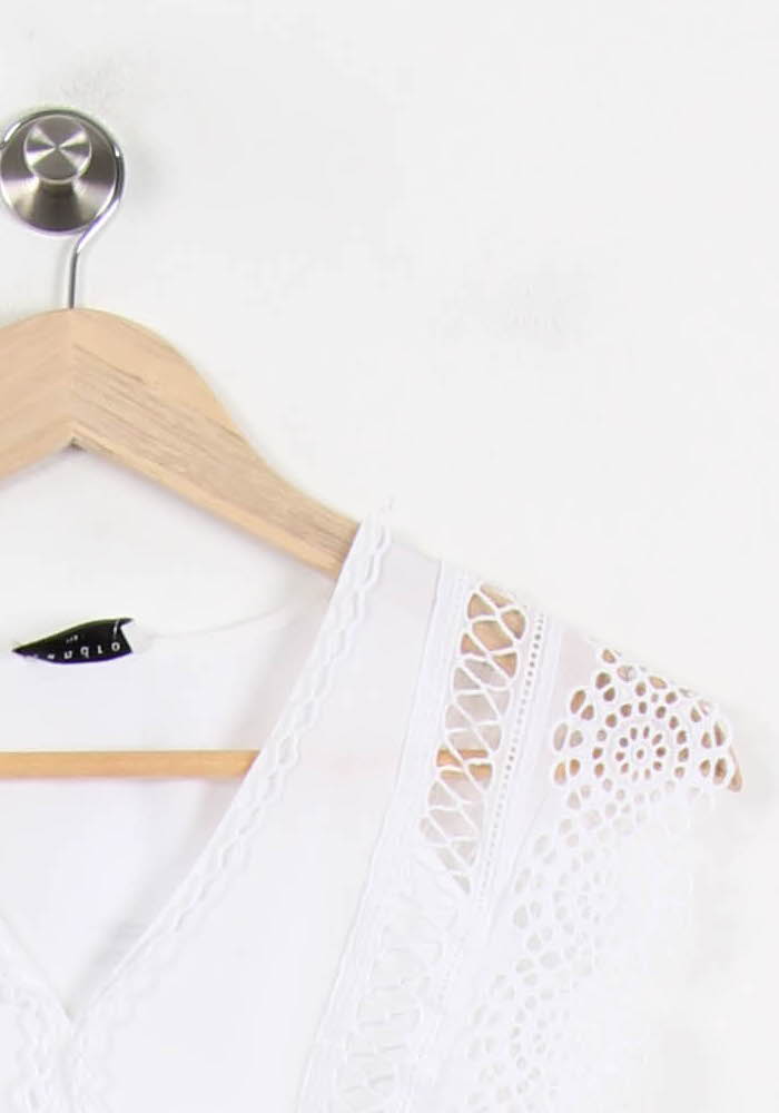 Blouse Blanche - Taille S/36 de la marque Sandro | PARAD46532 - Vendu par Paradigme - Image 3