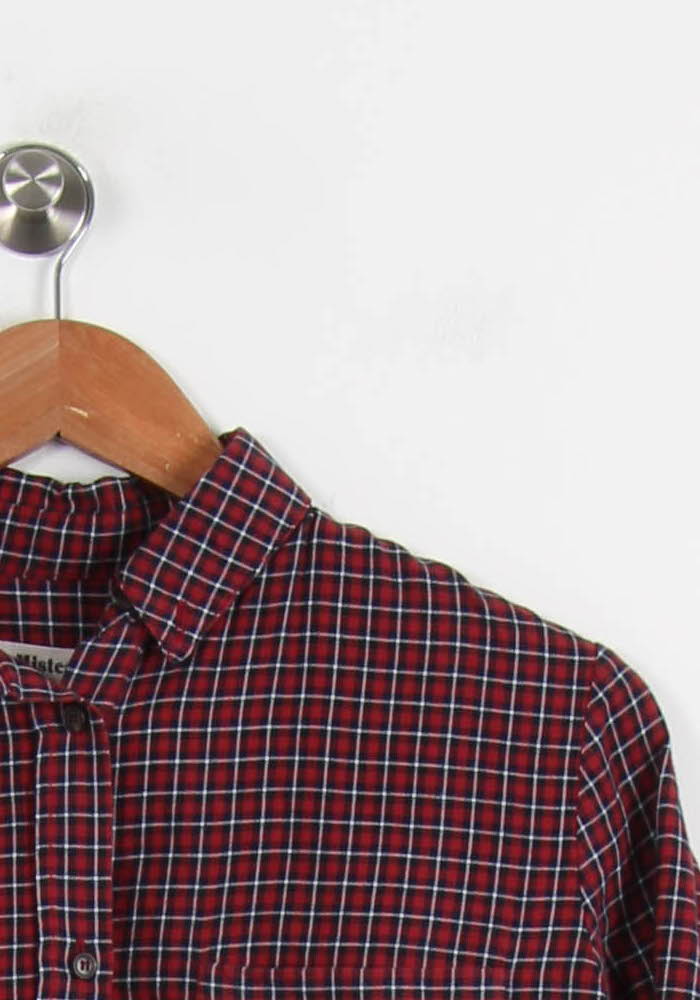 Chemise à Carreaux Rouge et Bleu - Taille M/38 de la marque Mister K | PARAD63372 - Vendu par Paradigme - Image 3