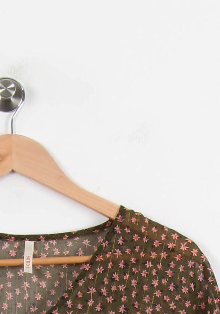 Blouse Verte et Rose - Taille XS/34 de la marque I.Code | PARAD68979 - Vendu par Paradigme - Image 3