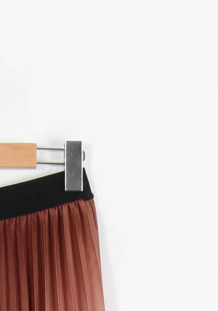 Jupe Plissée Marron et Beige - Taille L/40 de la marque Gerard Darel | PARAD52145 - Vendu par Paradigme - Image 3