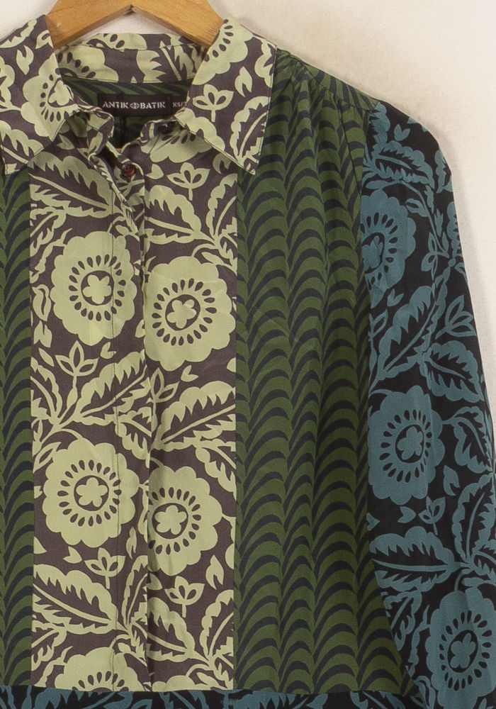 Robe Droite Verte et Bleue - Taille S/36 de la marque Antik Batik | PARAD45029 - Vendu par Paradigme - Image 3