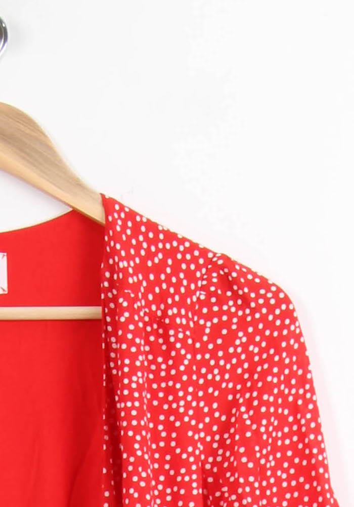 Robe Portefeuille Rouge et Blanche - Taille XS/34 de la marque Sud express | PARAD65382 - Vendu par Paradigme - Image 3