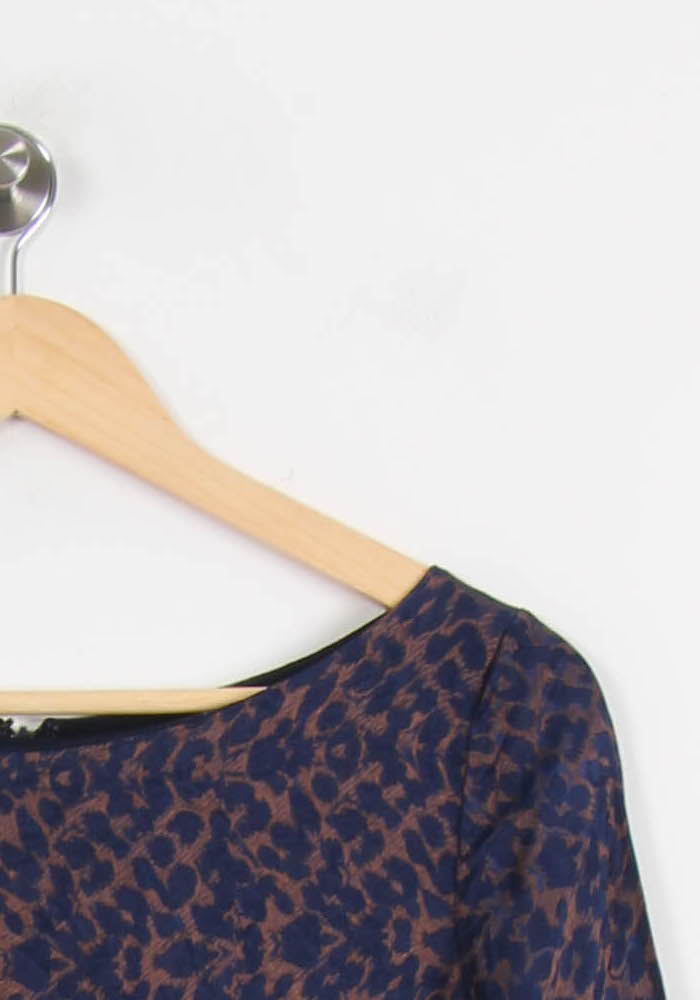 Robe Midi Bleu et Marron - Taille M/38 de la marque Sézane | PARAD53510 - Vendu par Paradigme - Image 3