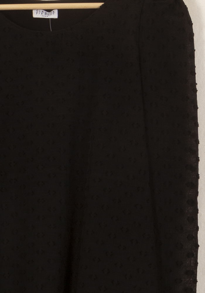 Blouse Noire - Taille L/40 de la marque Claudie Pierlot | PARAD34848 - Vendu par Paradigme - Image 3