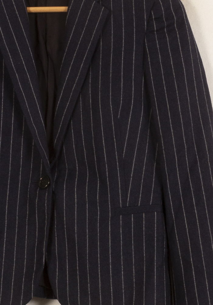 Blazer Bleu à Rayures Blanches - Taille M/38 de la marque Joseph | PARAD63831 - Vendu par Paradigme - Image 3