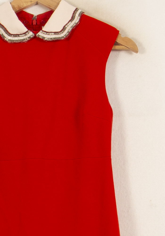 Robe Courte Rouge et Blanche - Taille S/36 de la marque Maje | PARAD44642 - Vendu par Paradigme - Image 3