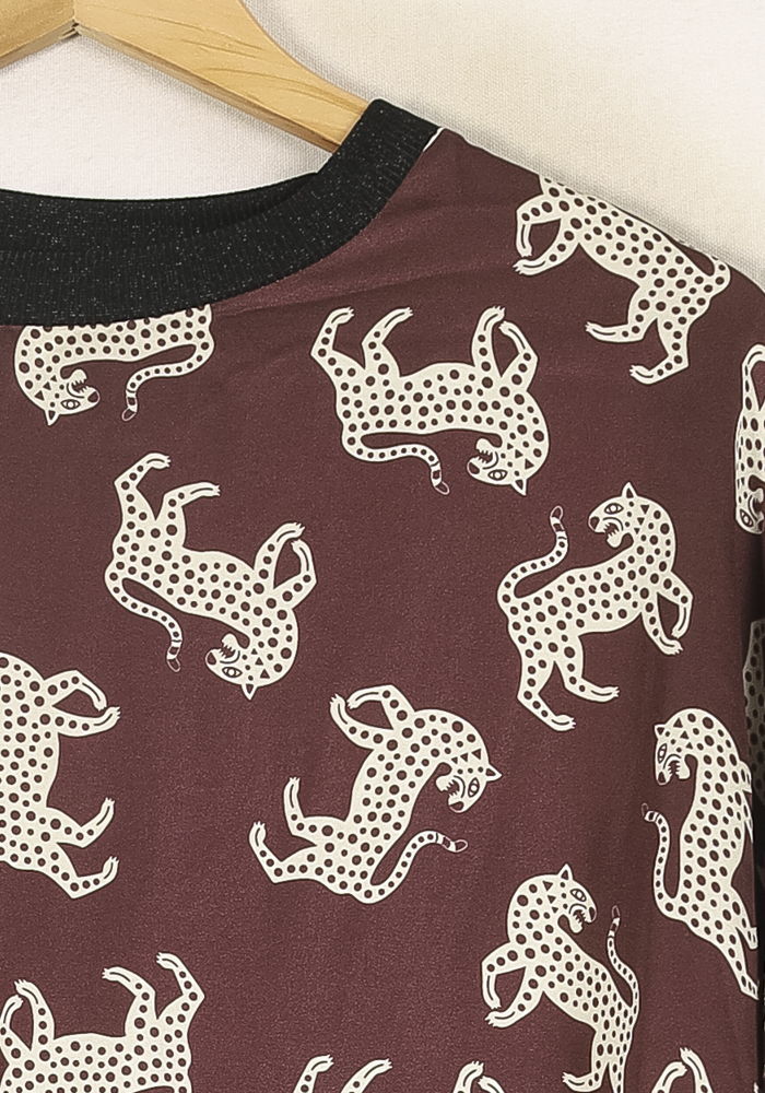 Sweat-shirt Marron et Blanc - Taille XS/34 de la marque Imprevu | PARAD67592 - Vendu par Paradigme - Image 3