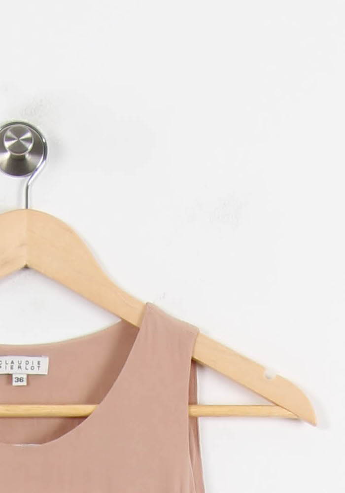 Robe Sans Manches Beige et Rouge - Taille S/36 de la marque Claudie Pierlot | PARAD69005 - Vendu par Paradigme - Image 3