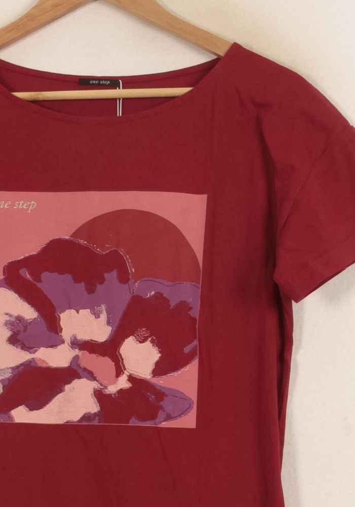 Tee-shirt Rouge - Taille M/38 de la marque One Step | PARAD66440 - Vendu par Paradigme - Image 3