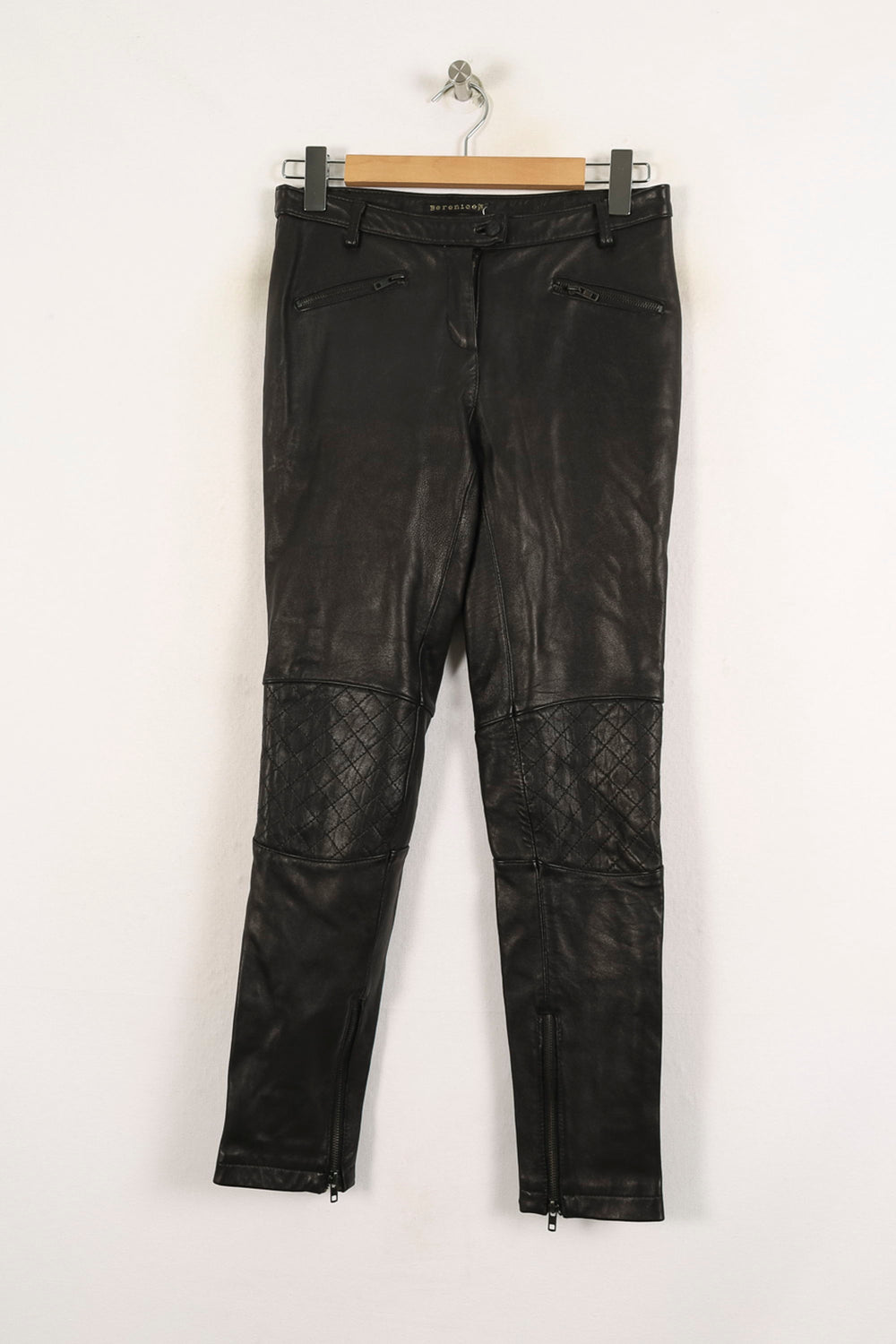 Pantalon En Cuir Noir - Taille S/36 de la marque Bérénice | PARAD72682 - Vendu par Paradigme - Image 2