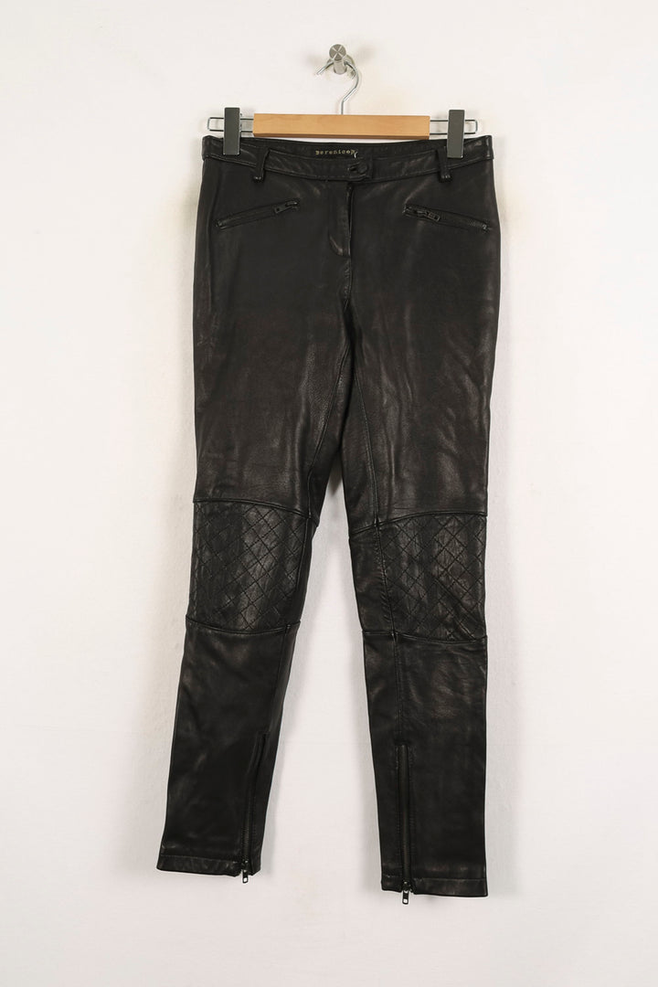 Pantalon En Cuir Noir - Taille S/36 de la marque Bérénice | PARAD72682 - Vendu par Paradigme - Image 2