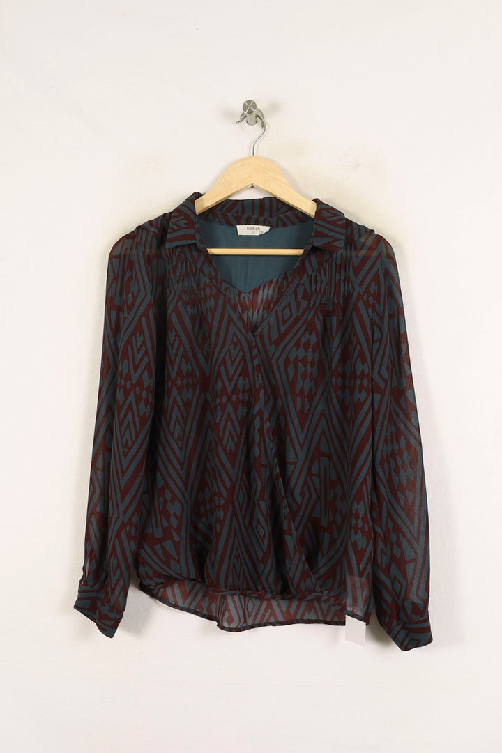 Blouse Bleue et Bordeaux - Taille S/36 de la marque ba&sh | PARAD73155 - Vendu par Paradigme - Image 2