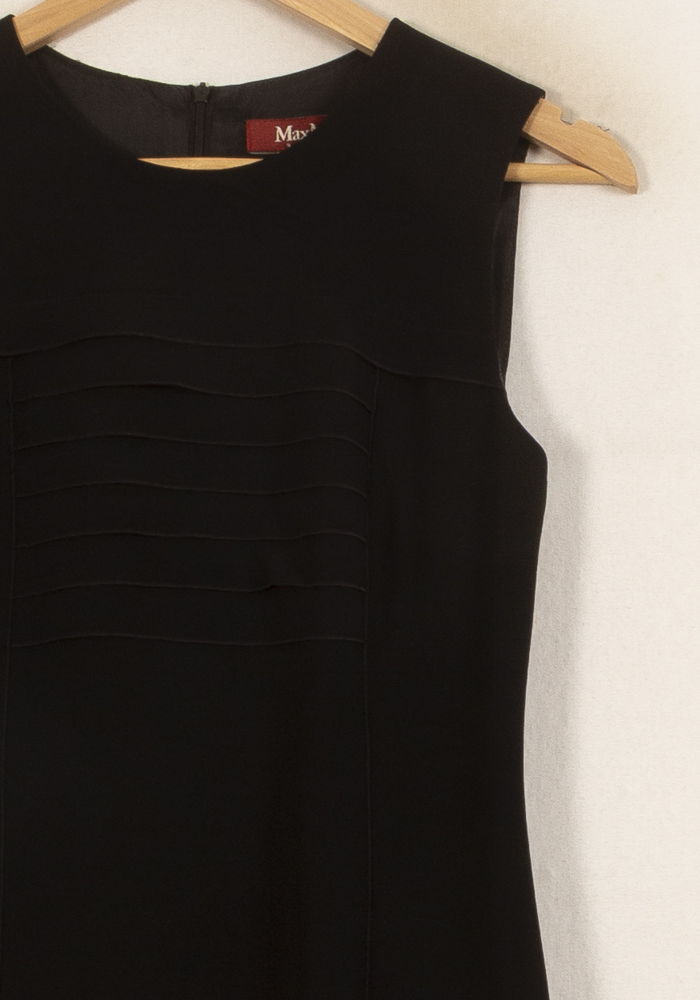 Robe Droite Noire - Taille M/38 de la marque Max Mara | PARAD55625 - Vendu par Paradigme - Image 3