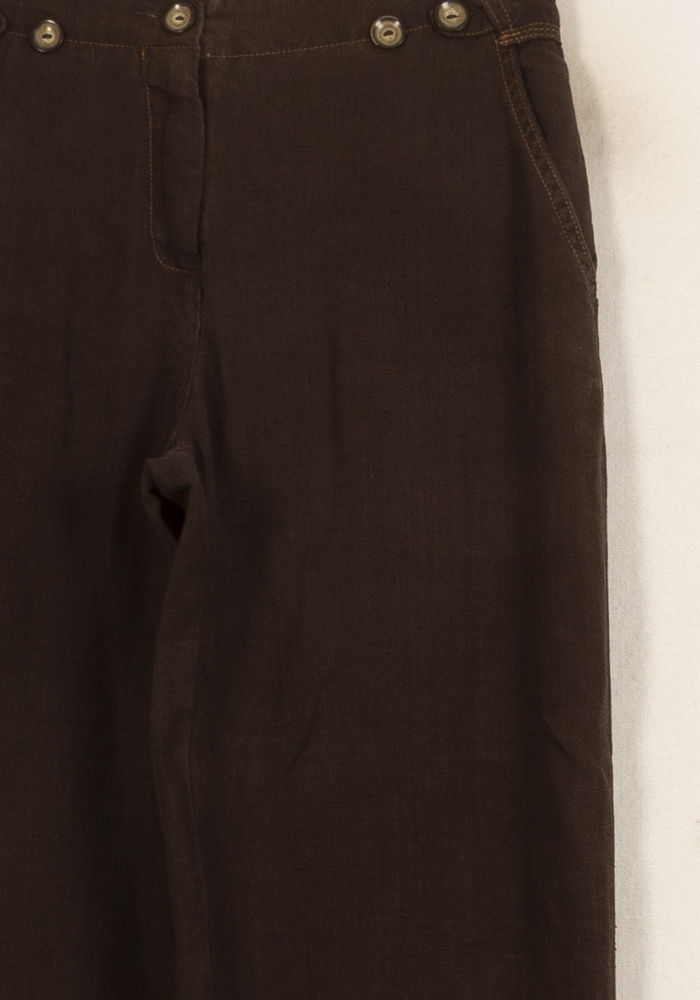 Pantalon Large Marron - Taille S/36 de la marque Caroll | PARAD39885 - Vendu par Paradigme - Image 3