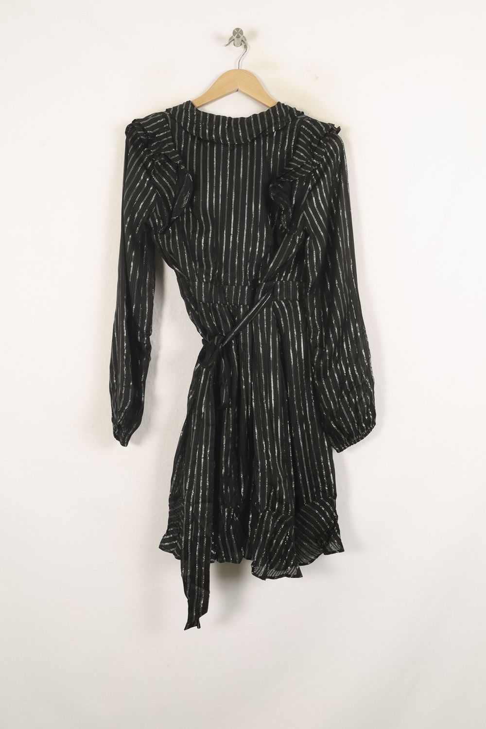 Robe Portefeuille Noire et Argentée - Taille S/36 de la marque Bérénice | PARAD73324 - Vendu par Paradigme - Image 4