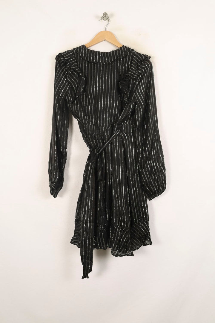 Robe Portefeuille Noire et Argentée - Taille S/36 de la marque Bérénice | PARAD73324 - Vendu par Paradigme - Image 4