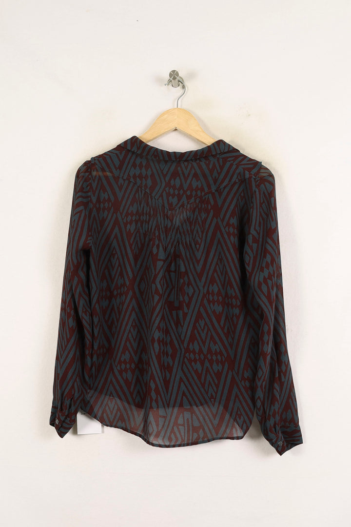 Blouse Bleue et Bordeaux - Taille S/36 de la marque ba&sh | PARAD73155 - Vendu par Paradigme - Image 4