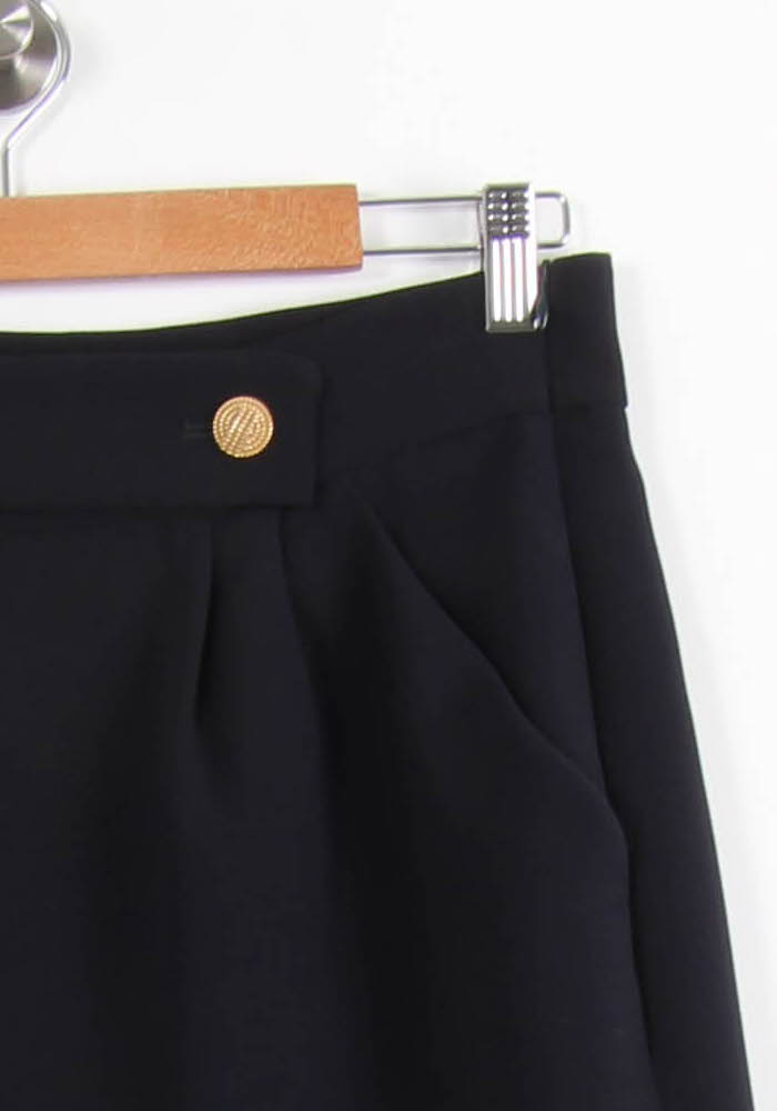 Jupe Courte Bleue - Taille L/40 de la marque Tara Jarmon | PARAD64194 - Vendu par Paradigme - Image 3