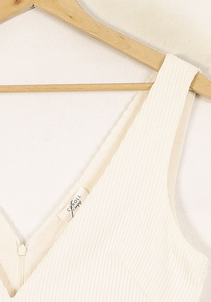 Robe Midi Blanche - Taille M/38 de la marque Caroll | PARAD45082 - Vendu par Paradigme - Image 3