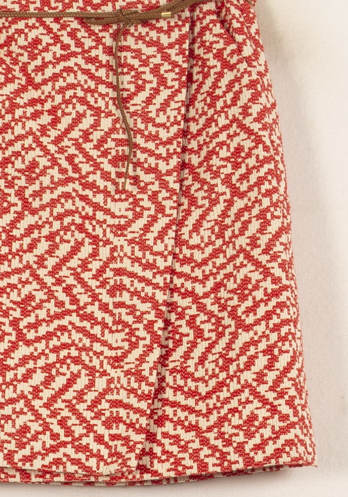 Jupe Courte Rouge et Blanche - Taille S/36 de la marque Caroll | PARAD39866 - Vendu par Paradigme - Image 3