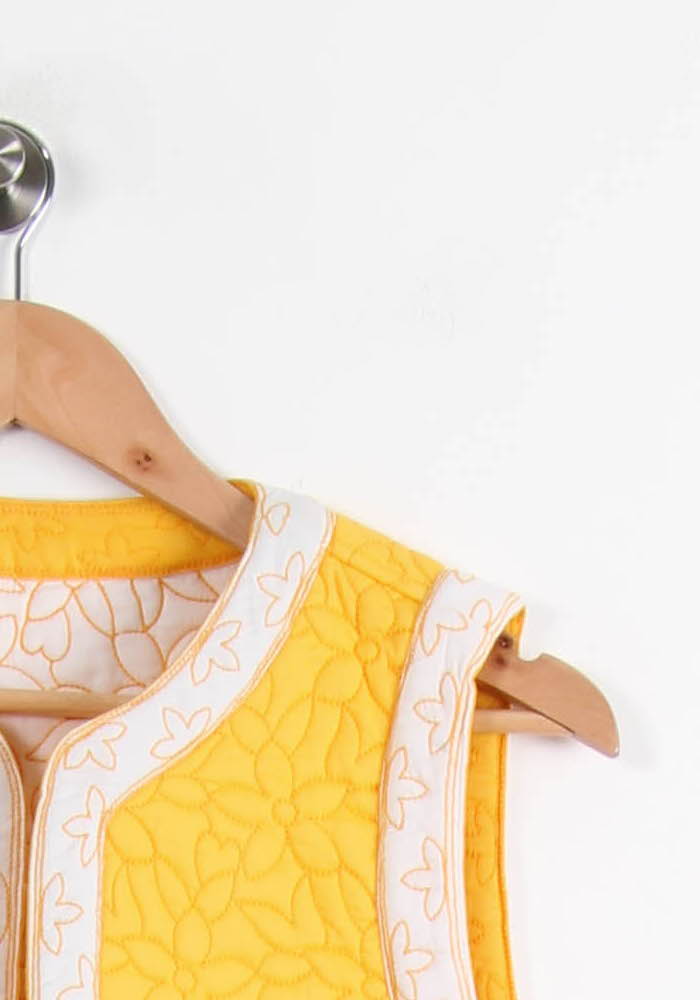 Gilet Jaune et Blanc - Taille L/40 de la marque Claudie Pierlot | PARAD64971 - Vendu par Paradigme - Image 3